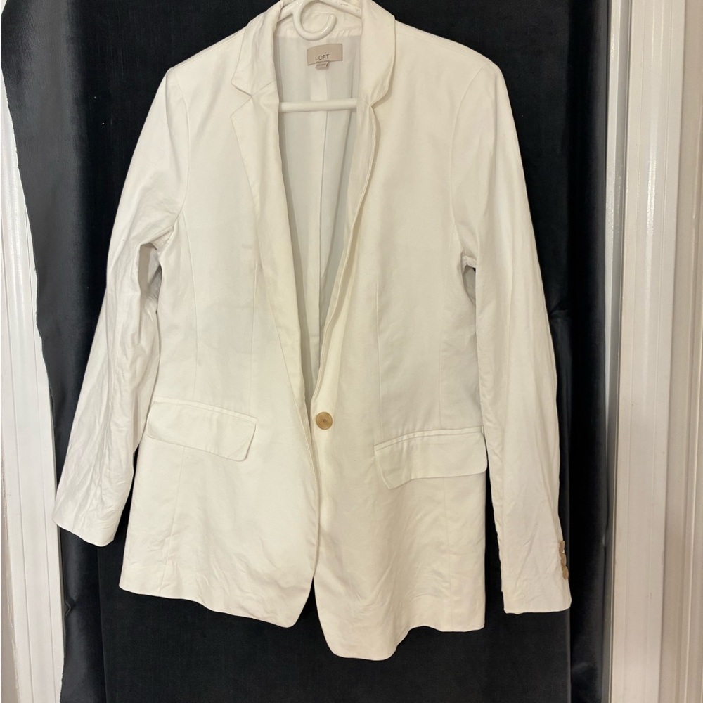 LOFT White Blazer Professional Suit Jacket